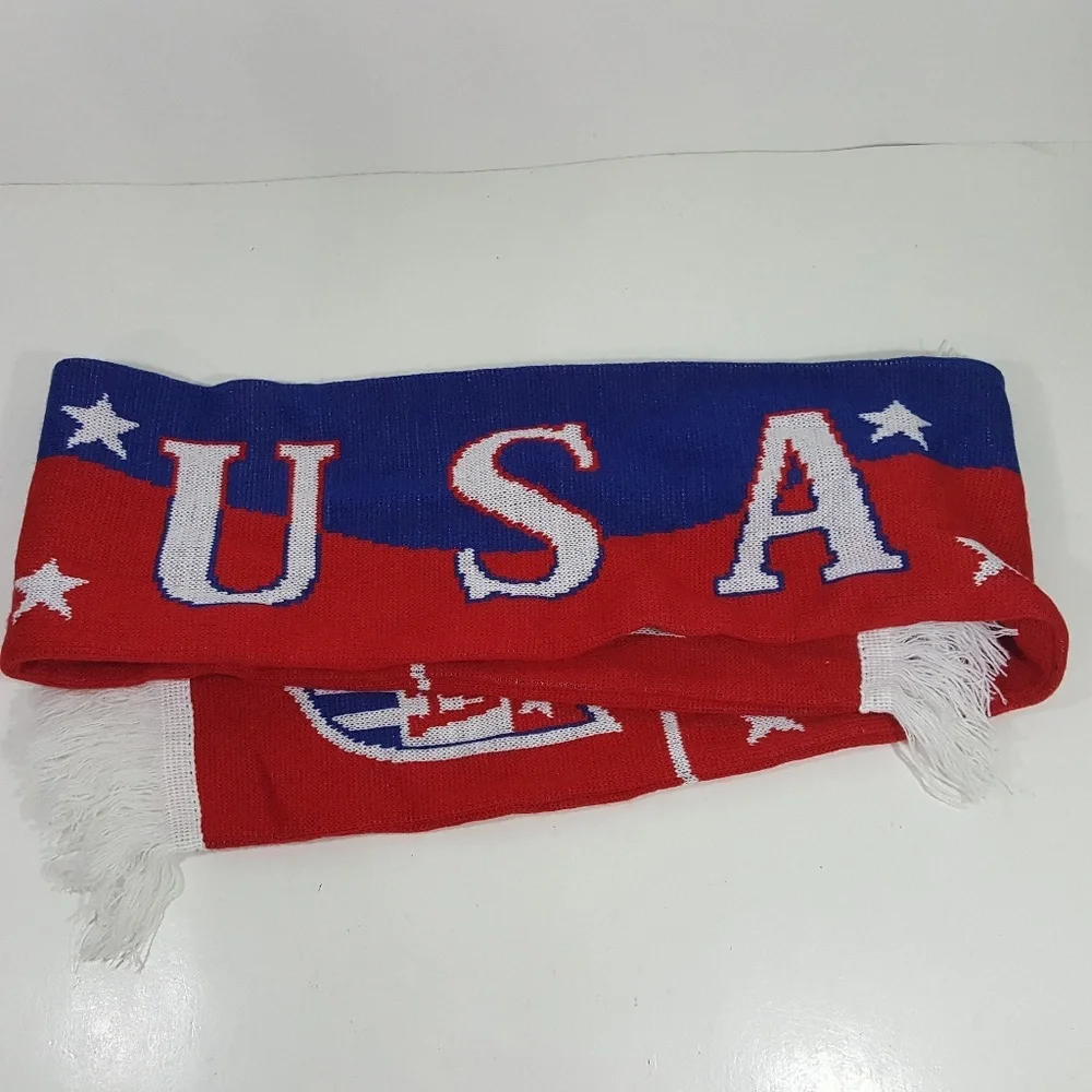 USA Scarf Patriotic Large Red White Blue 5ft TJ15